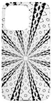 iPhone 15 Pro Max Star Effect Geometric Symmetrical Pattern Black On White Case