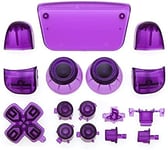 Ensemble complet de boutons de joysticks Dpad R1 L1 R2 L2 Boutons ABXY pour manette PS5 BDM-010 (violet clair)