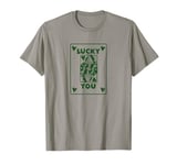 Funny Poker Night, Feeling Lucky Vibes Green Playing Card T-Shirt