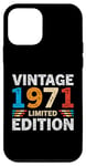 Coque pour iPhone 12 mini Vintage 1971 53e anniversaire cadeaux pour hommes et femmes