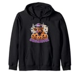 Funny Farm Halloween Shirt Howdy Halloween Yall Bull Pumpkin Zip Hoodie