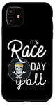 Coque pour iPhone 11 Citation It's Race Day Yall Car Racing Dirt Road Track Racing