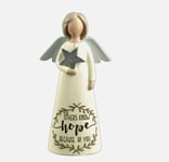 Know Hope Because Of You Feather & Grace Angel Figurine Guardian Angel Gift