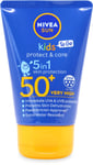 Nivea Sun Suncream Lotion SPF50+ Kids Protect & Care Pocket Size 50ml X 1