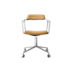 Vipp452 Swivel Chair With Castors, Sand/polished Aluminium