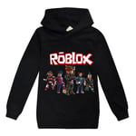 ROBLOX 3D-tryckt barnhoodie, långärmad tröja, svart black 140cm