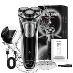 SEJOY 3D Men Electric Razor Rotary Shaver Beard Trimmer Cordless Wet Dry Shaving