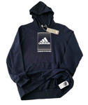 adidas Badge of Sport Navy Fade Overhead Hoodie Junior Size 13-14 Y / 34" Chest