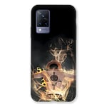 Cokitec Coque pour Vivo V21 5G Manga One Piece Ace Noir