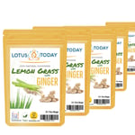 Lemongrass Herbal tea with ginger  63 Tea bags pack Digestion weight loss tea