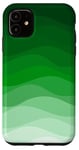 Coque pour iPhone 11 Simple dégradé vert vague