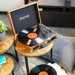 Record Player with Built-in Speakers, Bluetooth, USB Vinyl to MP3, RP115F
