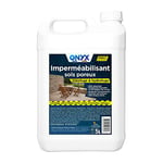 Onyx Professionnel - Imperméabilisant Hydrofuge et Oléofuge Sols Poreux Multi-Surface - Effet Perlant, Sans Solvant, Sans Odeur - Fabrication Française - 5L