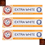 3 x Arm & Hammer Extra White Care Baking Soda Toothpaste 125g