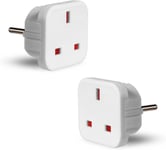 PrimeTechCo I EU Travel Adapter, UK to European Plug Adapter - Europe Converter