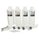 4x1000ml Refill Ink B/C/M/Y for Canon Pixma G4510 G4511 G5050 G6050 G7050 GM2050