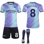 2024-2025 Arsenal Aawy Barn- och Vuxen Fotbollströja Jersey Med Strumpor No.8 ØDEGAARD 20