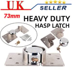 VAN HIGH SECURITY PADLOCK&HASP SET DOOR 73mm LOCK + NUTS BOLTS FIXINGS UK STOCK