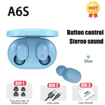 Oreillette Bluetooth sans fil d'origine A6S Fone TWS avec ¿couteurs micro pour Xiaomi Noice Canceling Earphone Bluetooth Headphones-Blue Earbuds_XINENGJI