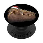 Chapeau de Noël Arche de Noé PopSockets PopGrip Adhésif