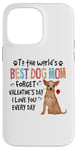 Coque pour iPhone 14 Pro Max Chihuahua Best Dog Mom Valentines Day Funny Puppy Dogs