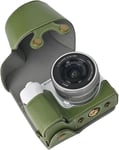 Housse Pour Sony Zv-E10 Ii Zve10 Ii, Étui De Protection Cuir Pu Pour Sony Zv-E10 Ii / Zve10 Ii Caméra Avec Objectif 16-50 Mm - Avec Amovible Bandoulière Et Poche De Rangement - Vert