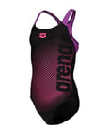 Arena Girl's DIM Light Swimsuit Swim PRO Back L One Piece, Black-Violet, 14-15 Years