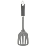 Salter BW11064EU7 Spatule à Fentes, Ustensile de Cuisine Antiadhésif Multifonction, Design Cosmos, Idéale pour Servir et Séparer les Aliments, Crochet de Suspension, Facile à Nettoyer, Noir/Gris