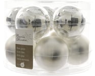 Julgranskulor glas Ø6cm silver 10-pack