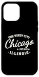 Coque pour iPhone 12 Pro Max Vintage Retro Love Chicago Illinois Windy City est une ville créée en 1833