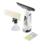 Kärcher Window Vac WV 2 Plus, Battery Running Time: 35 min, LED Display for Battery Status, Suction Nozzle: 280 mm, Spray Bottle with Microfibre Cloth, 20 ml Window Cleaner Concentrate