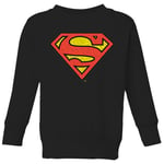 Official Superman Crackle Logo Kids' Sweatshirt - Black - 3-4 Years - Black