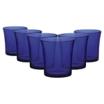 6x Duralex Lys Tumbler Glasses Water Whiskey Drinking Cup Set 210ml Sapphire