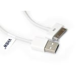 Vhbw - câble de données usb (type a sur lecteur MP3) compatible avec Apple iPod 6 Gen. (Classic) - A1238 - 160Gb lecteur MP3 - blanc