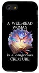 Coque pour iPhone SE (2020) / 7 / 8 A Well Read Woman is a Dangerous Creature Floral Book Reader