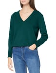 GANT Women's Superfine Lambswool V-Neck Pullover Sweater, Ivy Green, Xx-Large