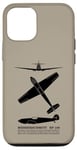 Coque pour iPhone 12/12 Pro Avion de chasse allemand Bf 109 WW2 avec faits