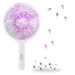 GAESHOW Raquette Anti Moustique,Raquette Électrique Insectes sans Fil LED USB Rechargeable, Tapette Mouche Insecte Bat, Raquette Tueur Moustique, Efficace Contre Les Insectes