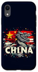 iPhone XR Double Exposure China Flag Chinese Dragon Celebration Wave Case