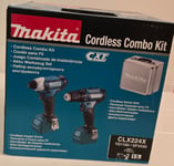 Makita CLX224X Piles Choc Bohr Visseuse Set 12V DF333D+TD110D 2xAkku Valise