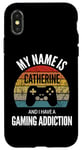 Coque pour iPhone X/XS Mon nom est Catherine et j'ai un ajout de jeu