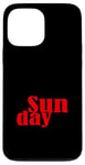 Coque pour iPhone 13 Pro Max Graphique rouge des jours de la semaine du dimanche