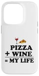 iPhone 14 Pro Pizza Plus Wine Equals My Life Case