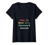 Womens Little Women Alcott Book Meg Jo Beth Amy March Sisters V-Neck T-Shirt