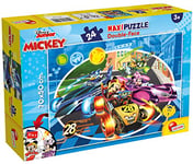 Liscianigiochi Mickey and the Roadster Racers LISCIANI RECTO/VERSO MICKEY-74099, 74099, Puzzle Double Face 24 pièces Mickey Mouse