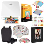 KODAK Step Slim Instant Mobile Photo Printer - Kit: 20 Pack Zink Paper, Case, Photo Album, Markers, Sticker sets