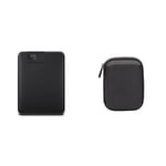 WD Elements Disque Dur Portable Externe 5 to USB 3.0 & Amazon Basics Étui pour Disque Dur Externe