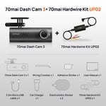 70mai-Caméra de tableau de bord M200,commande vocale en anglais,1080P,HDR,vision nocturne,prise en charge de la surveillance de stationnement 24h,DVR de - Type Dash Cam 3 n HW kit-64GB SD Card