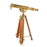 Handcrafted Stand Telescope | 27 inches Tall | Table Décor | Nickel Plated | Functional Vintage Replica Brass Nautical Antique Telescope | Spyglass & Collectible Décor | Super7One