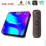 Android tv box android 10 X88PRO10 Smart TV BOX Dual Wifi BT 4G 32Go RK3318 4K Netflix Google Store Boîte multimédia box Android